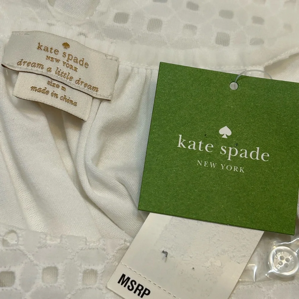 $78‎  KATE SPADE FRESH WHITE CHEMISE SIZE Medium